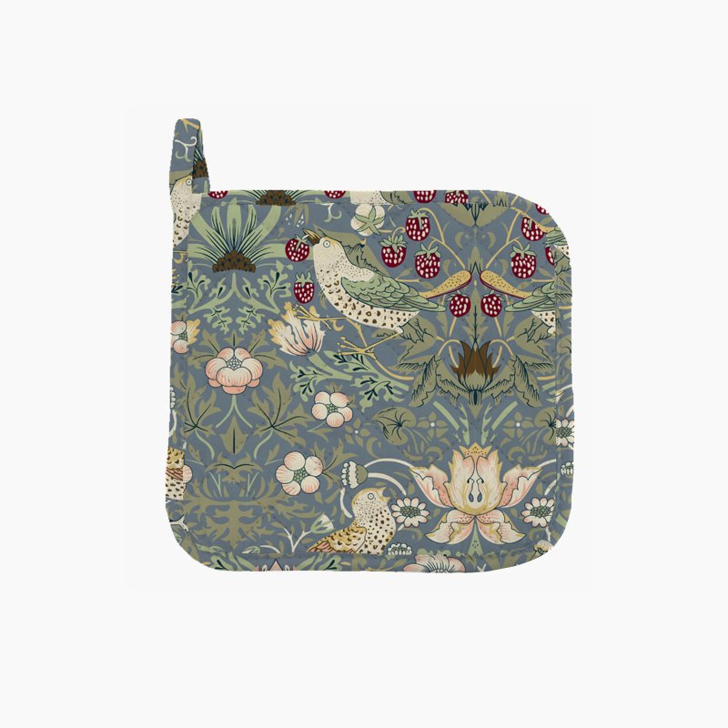 William Morris Pot Holder Strawberry Thief Blue