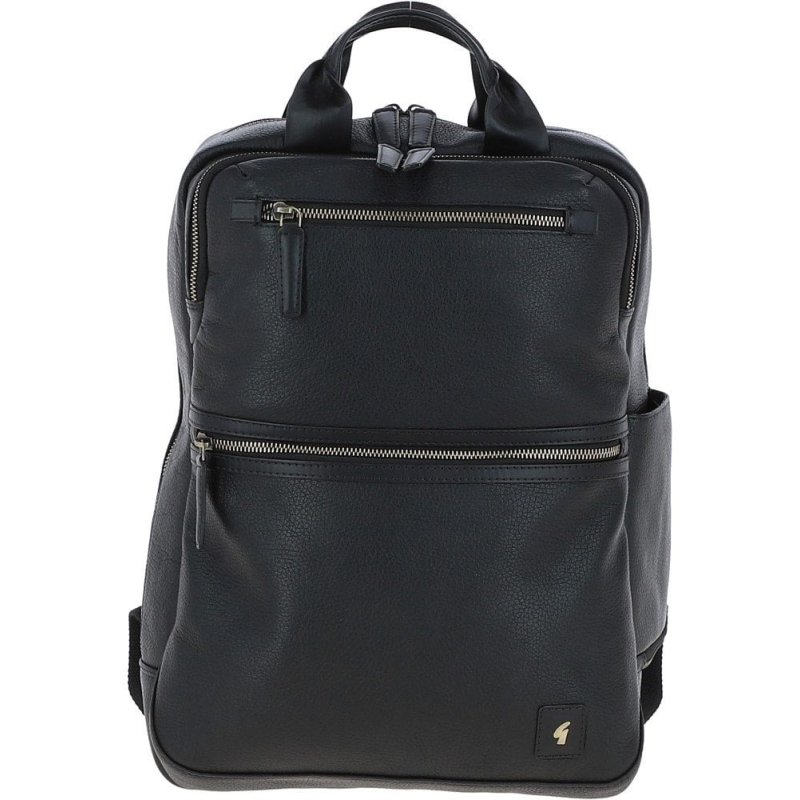 Ashwood Leather Jordan Leather Large Rucksack Black