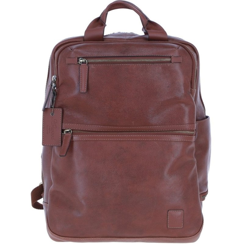 Ashwood Leather Jordan Leather Large Rucksack Chestnut