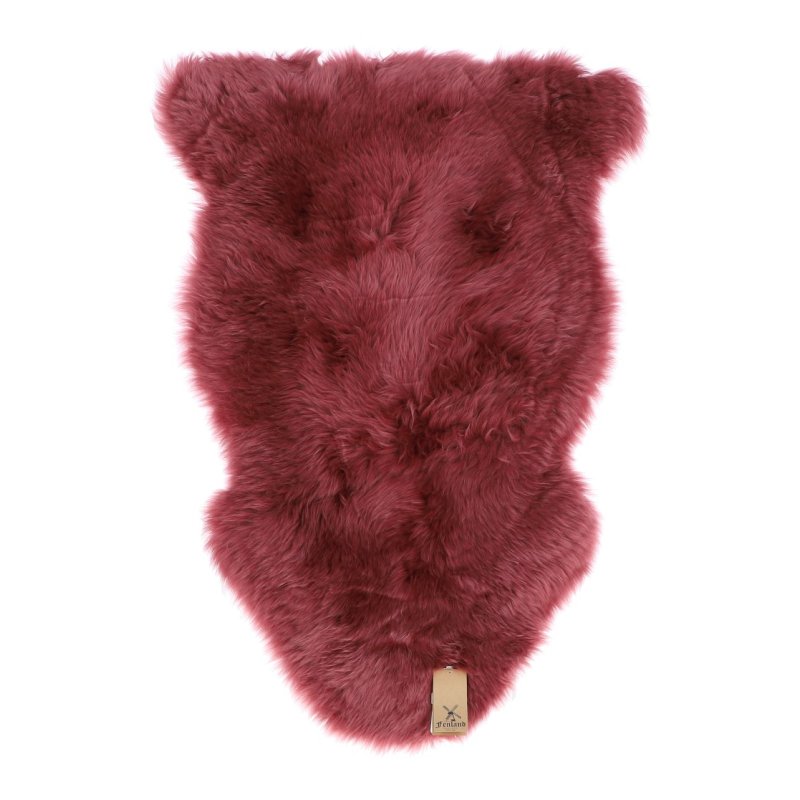 Ashwood Leather Single Rug Fenland Long Wool Marsala