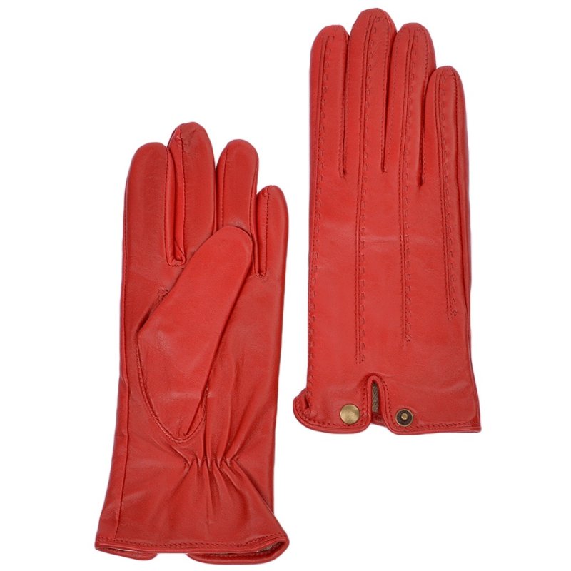 Ashwood Leather Ladies Red Gloves