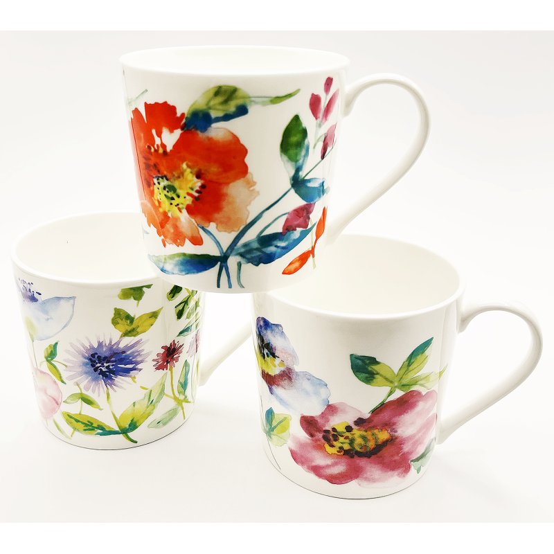 Just Mugs Just Mugs Bridgemere Blue Floral Dorset Mug