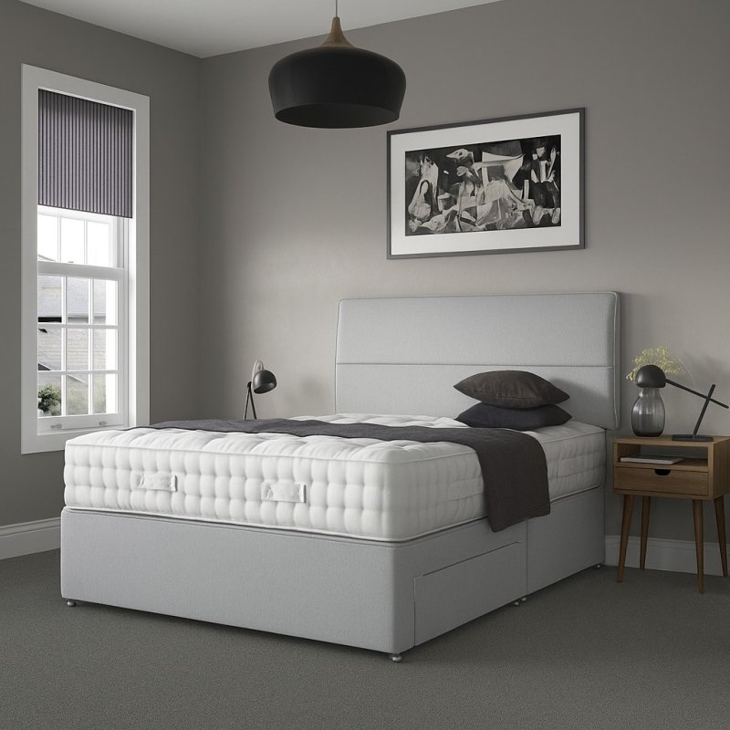 Relyon Beaumont Wool 2500 2 Drawer Divan Set With Contour Headboard lifestyle image