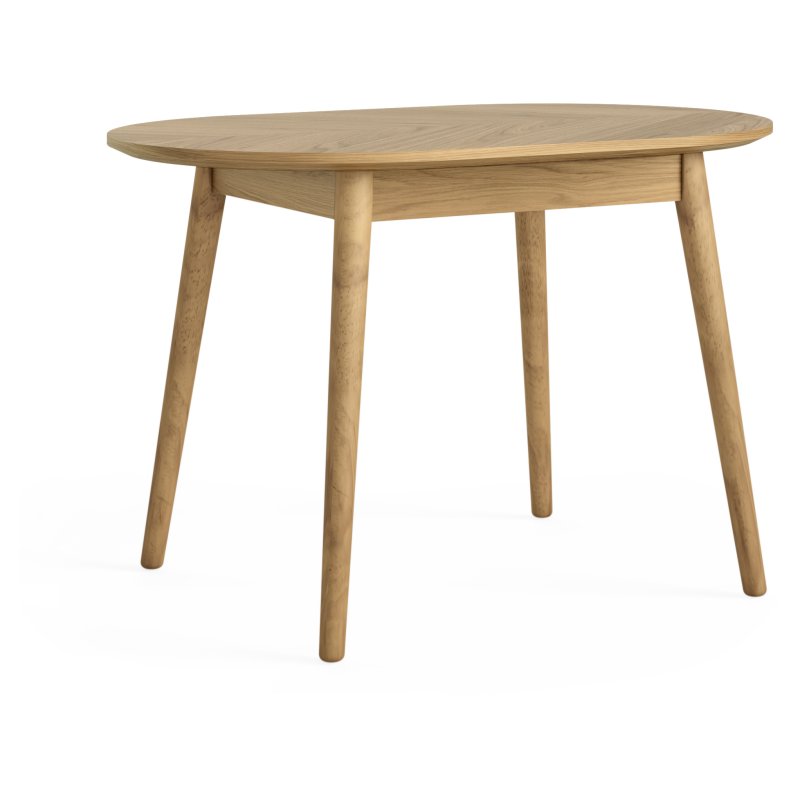 Valencia Fixed Oval Dining Table white background