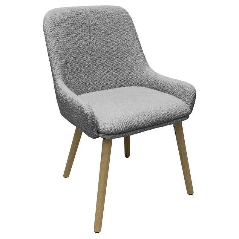 Valencia Quinn Poppy Chair In Grey white background