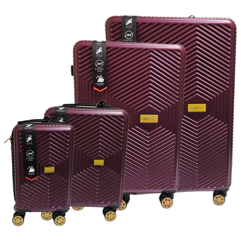 Highbury Yellowstone Hard Cases Burgundy Group Shot