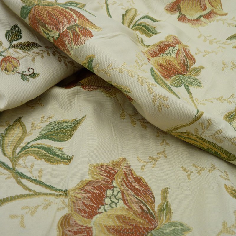 Close up of the rippled Acacia fabric in Natural