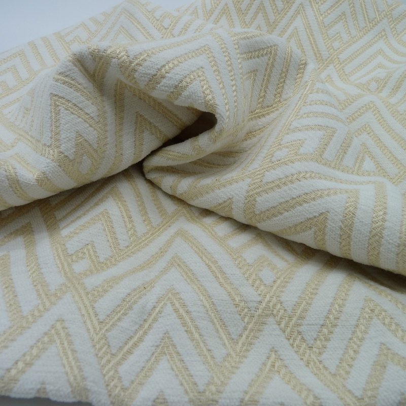 Close up of the rippled Asana fabric in Natural