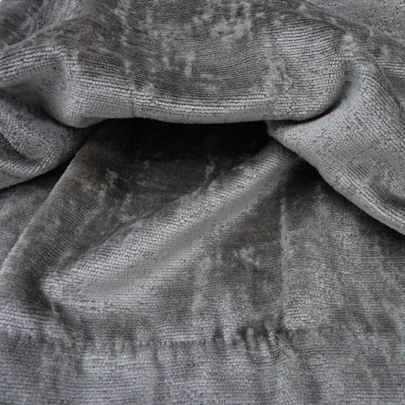 Close up of the rippled Castello fabric in Truffle