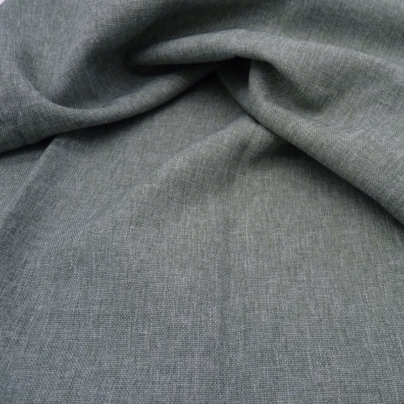 Close up of the rippled Devonshire fabric in Forest