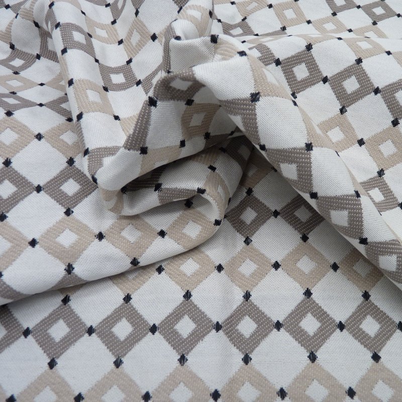 Close up of the rippled Florence fabric in Natural