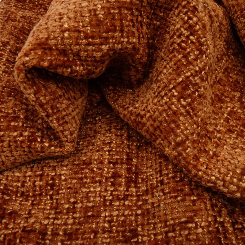 Close up of the rippled Hopsack fabric in Sunset