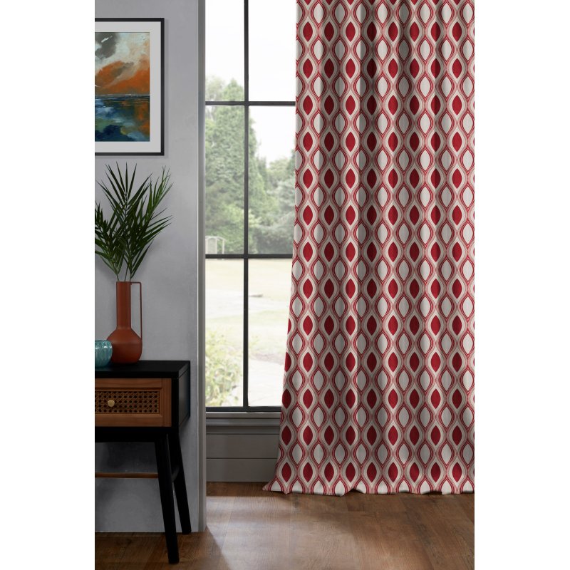 Lifestyle image of Kasian Red Curtains