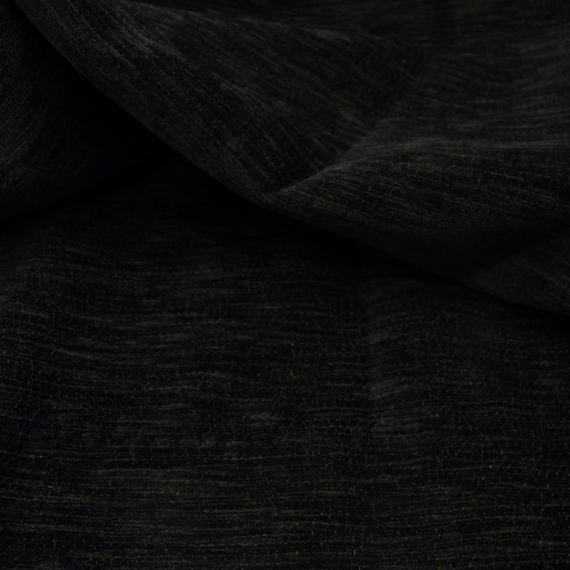 Close up of the rippled Kent fabric in Black