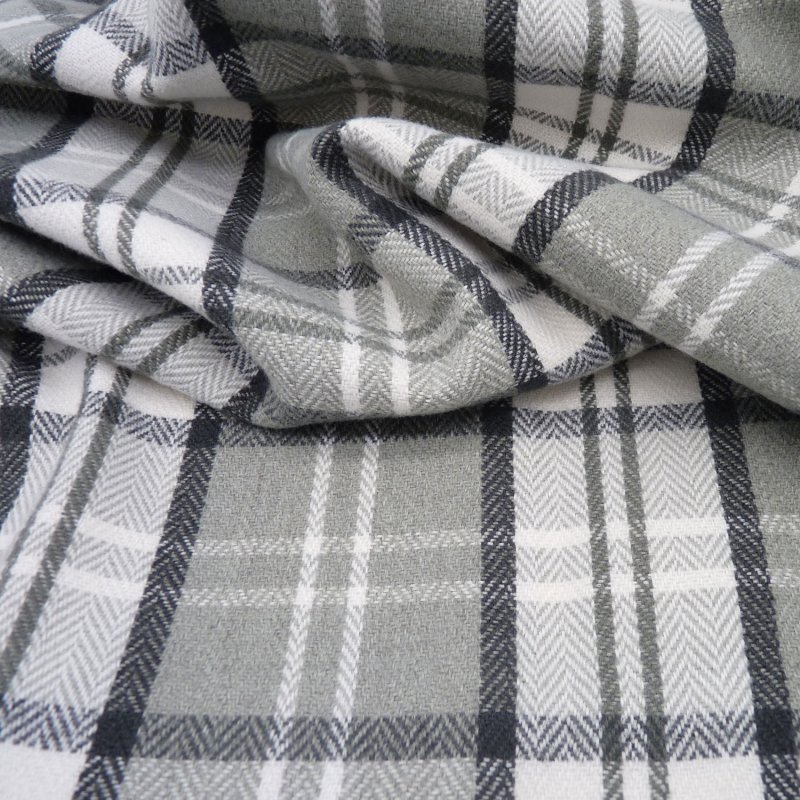 Close up of the rippled Lewis fabric in Granite