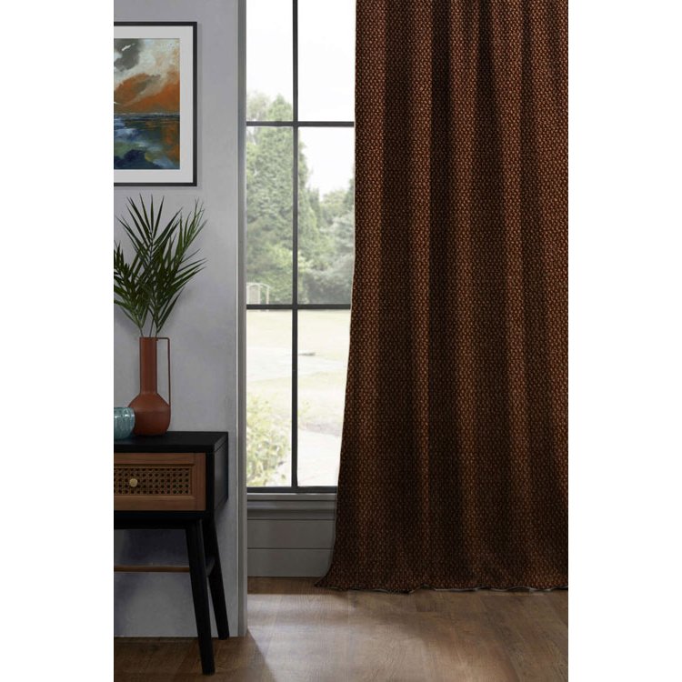 Gordon John Style Furnishings Made to Measure Curtains Monaco Rust
