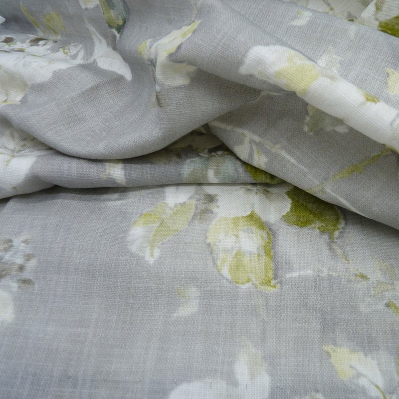 Close up of the rippled Oxford fabric in Grey