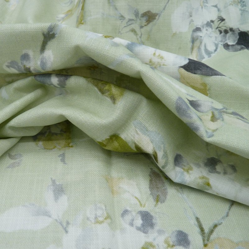 Close up of the rippled Oxford fabric in Mint