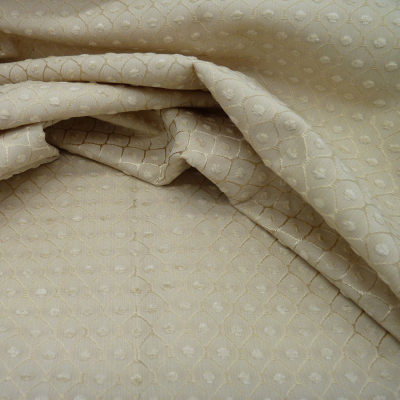Close up of the rippled Sicily fabric in Silk