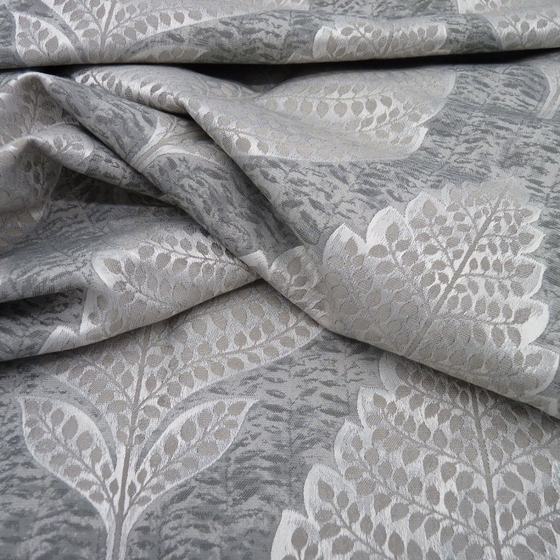 Close up of the rippled Treasure fabric in Chrome
