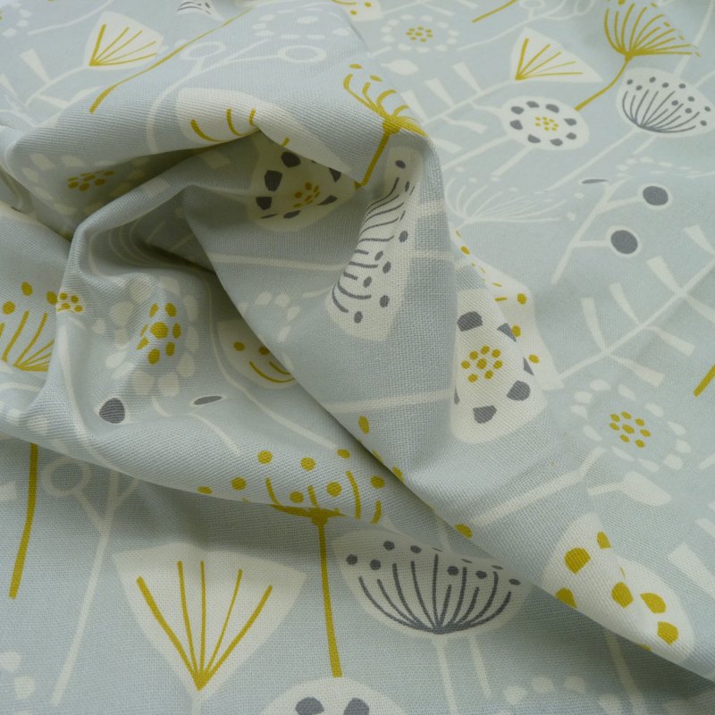 Close up of the rippled Bergen fabric in Grey