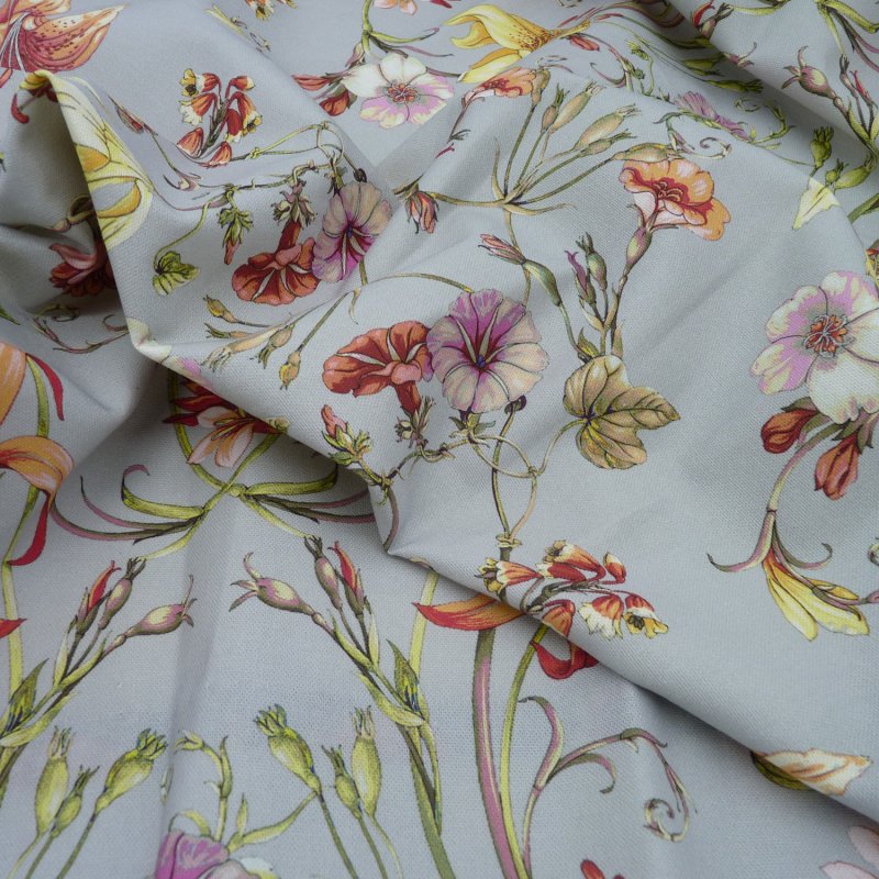 Close up of the rippled Carlotta fabric in Pebble