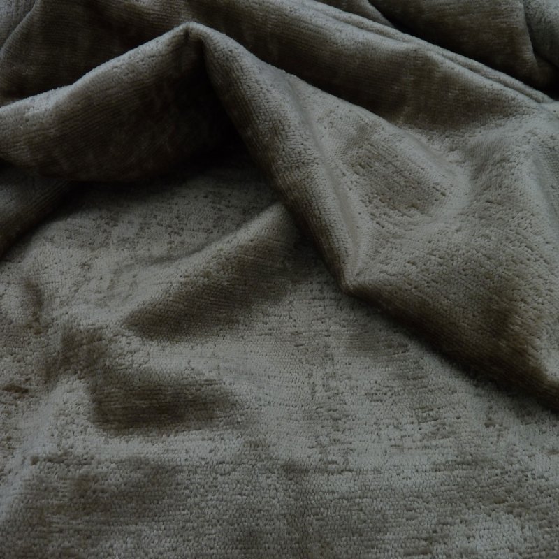 Close up of the rippled Castello fabric in Mink