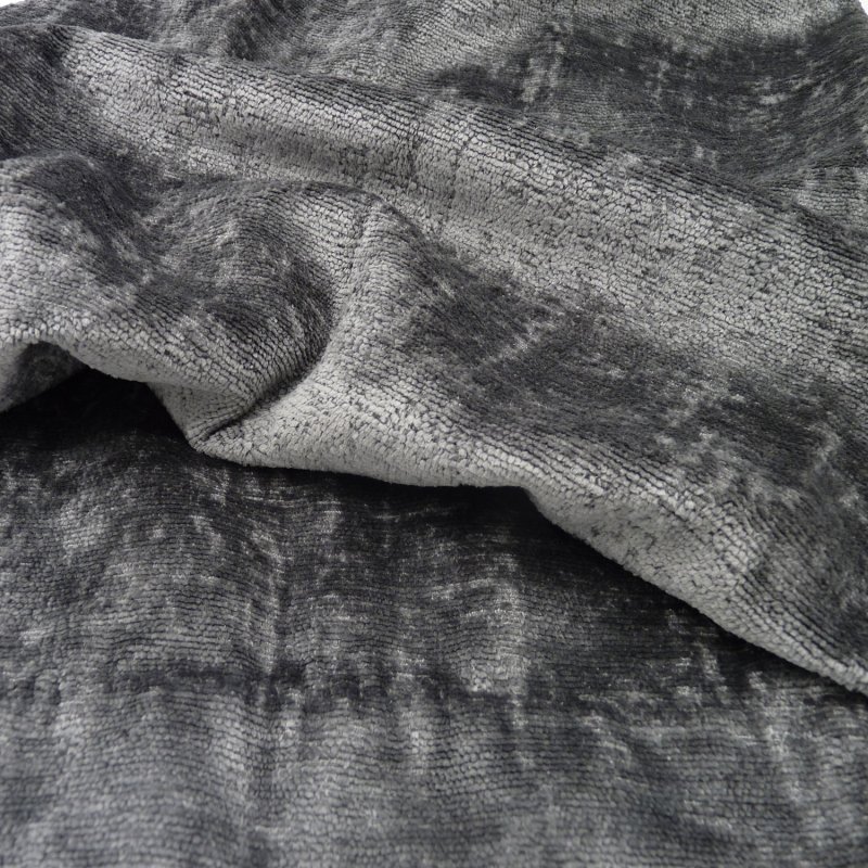 Close up of the rippled Castello fabric in Nickel