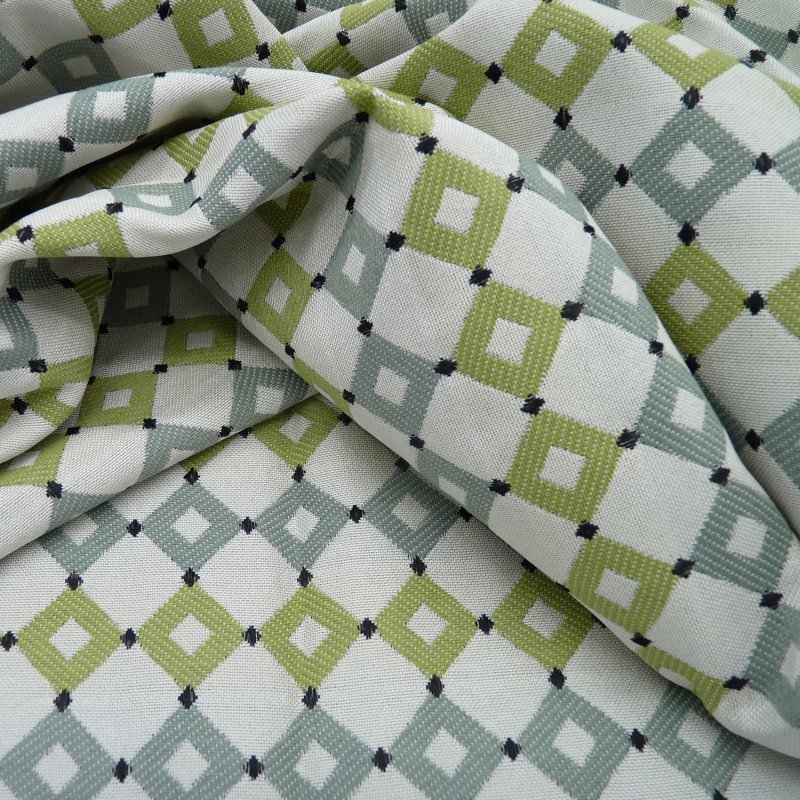Close up of the rippled Florence fabric in Green