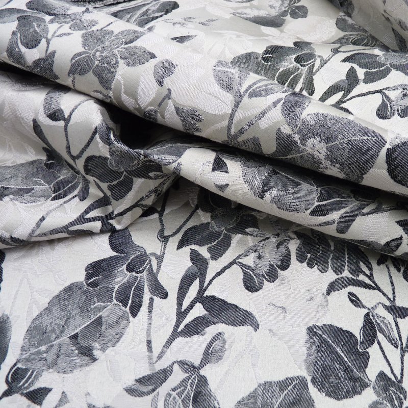 Close up of the rippled Glebe fabric in Black