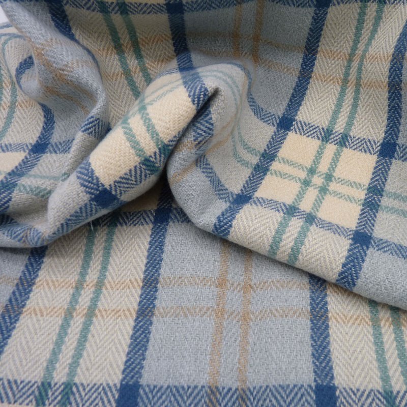 Close up of the rippled Lewis fabric in Ocean