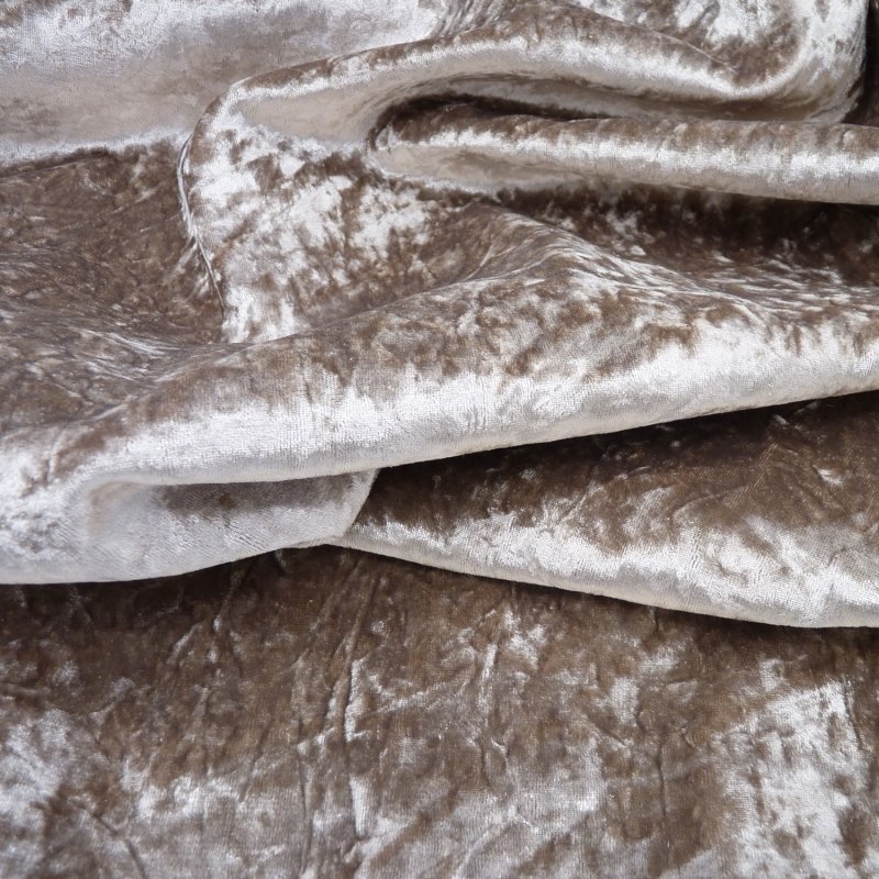 Close up of the rippled Lustre fabric in Champagne