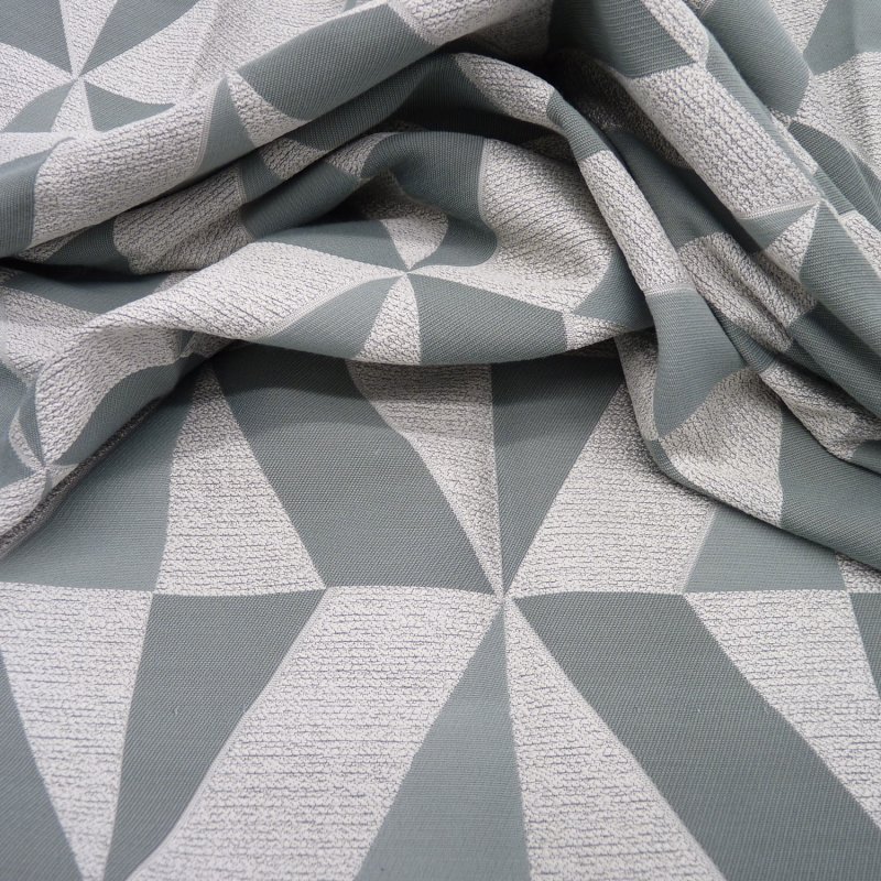 Close up of the rippled Tribeca fabric in Teal