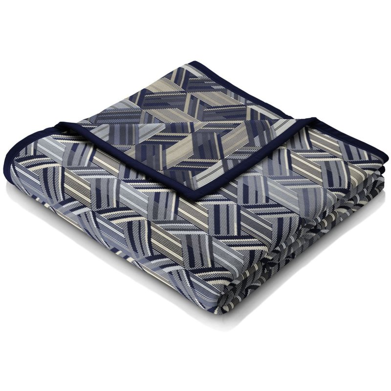 Biederlack Parquet Blue Throw