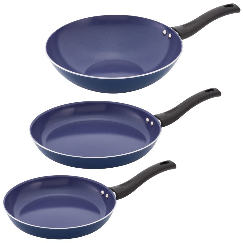 Judge Ceraglide 3 Piece Fry Pan & Wok Set