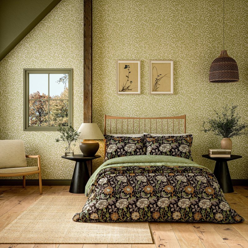 Morris & Co Blackthorn Pink & Rose Duvet Cover Set