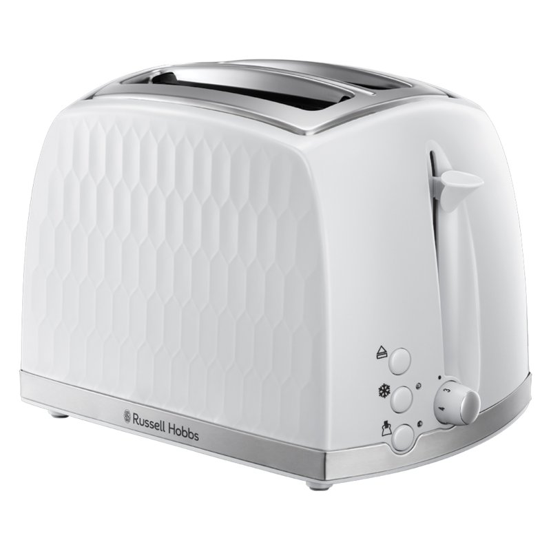 Russell Hobbs Honeycomb 2 Slice Toaster White