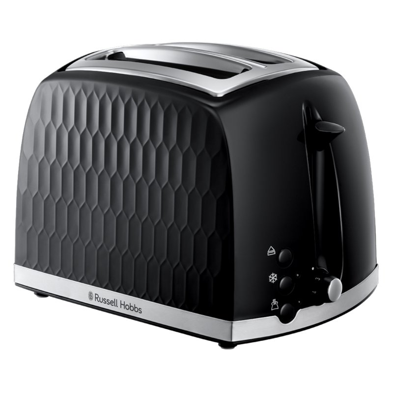 Russell Hobbs Honeycomb 2 Slice Toaster Black