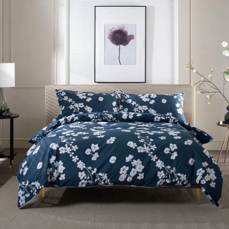 The Lyndon Company Petite Fleur Duvet Cover Set Blue