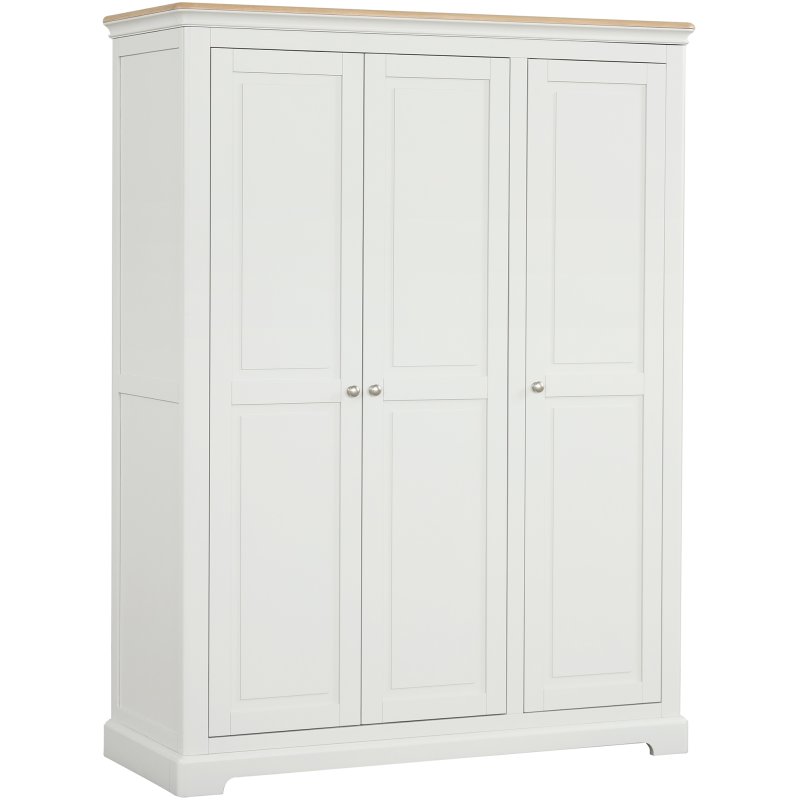 Broadway Triple Wardrobe In Grey Mist white background