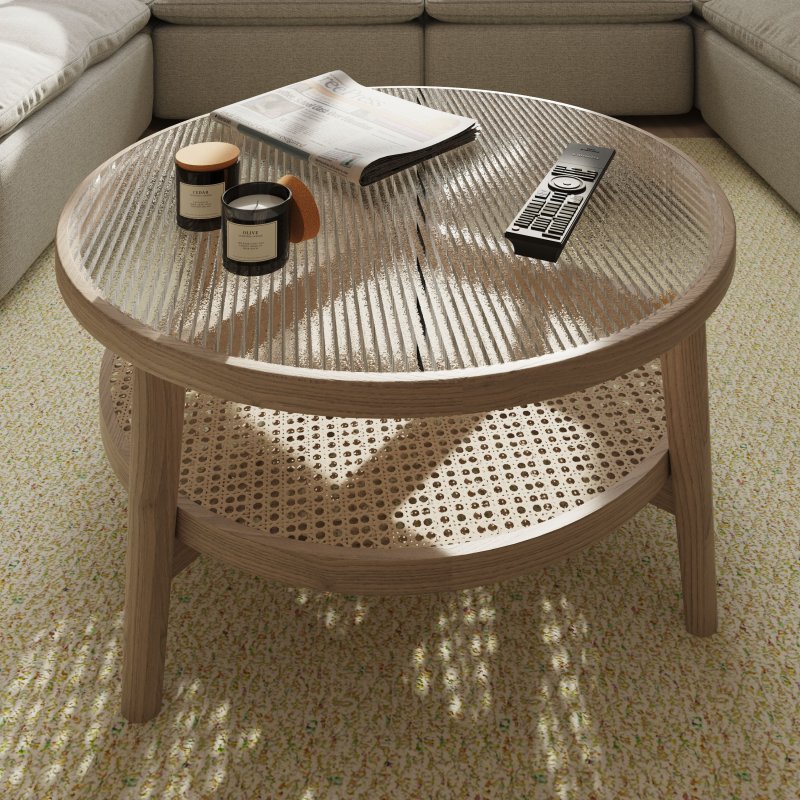 Holcott Rattan Coffee Table lifestyle