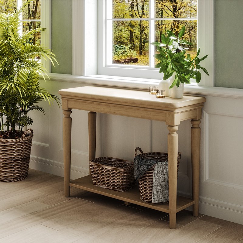Broadway Console Table In Oak lifestyle