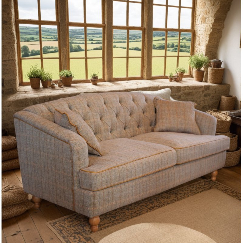 Aldiss Own Buxton Club Fallwood Lodge Tweed 2 Seater Sofa