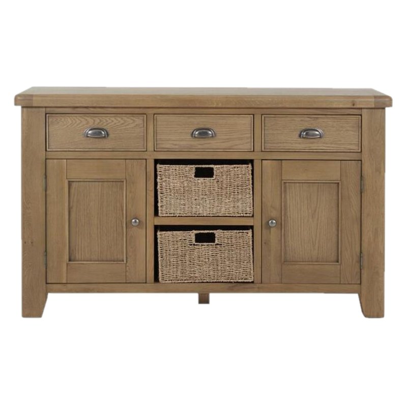 Heritage Large Sideboard With Baskets white background