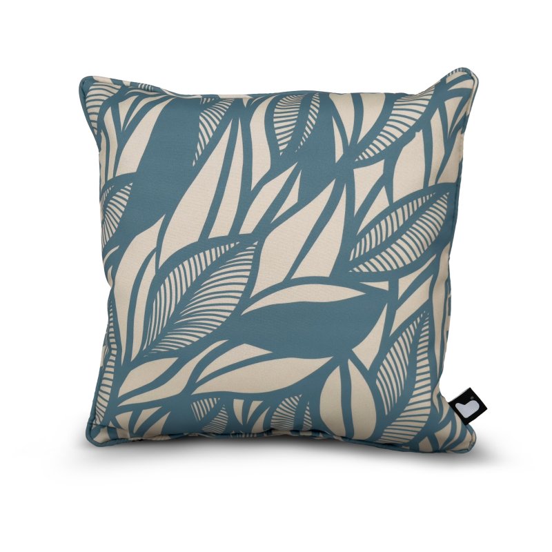 Outdoor Cushion In Poplar Leaf Sea Blue white background