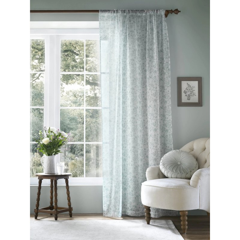 Laura Ashley Laura Ashley Duck Egg Shepherds Purse Sheer Voile