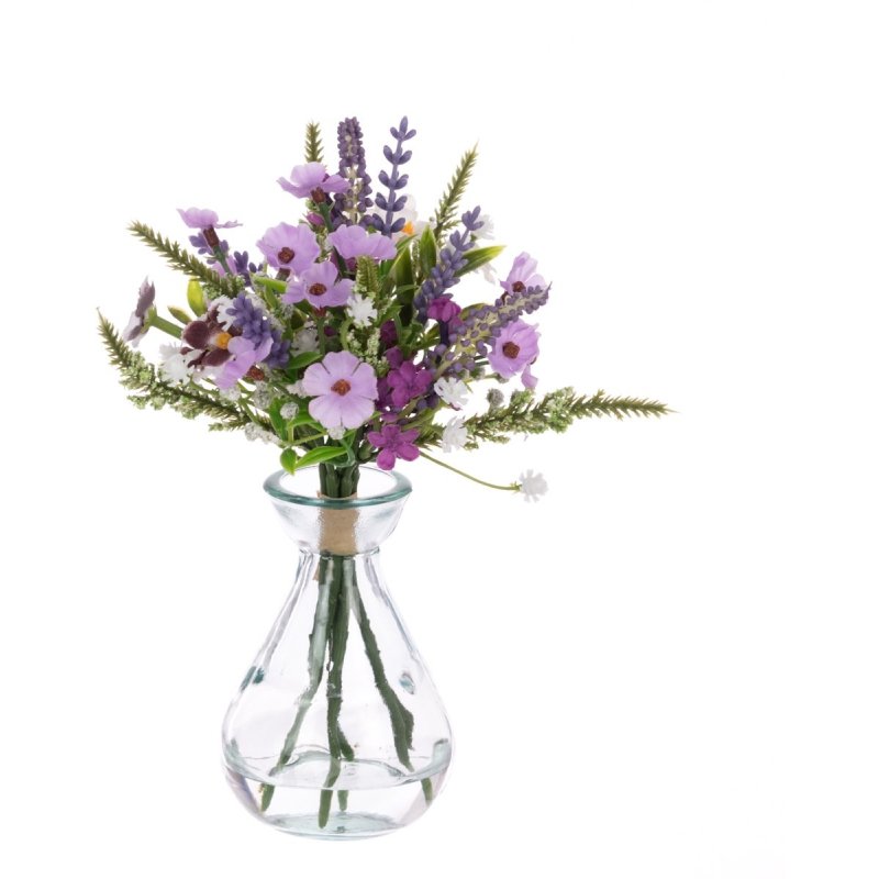 Floralsilk Forget Me Knot & Lavender In A Vase