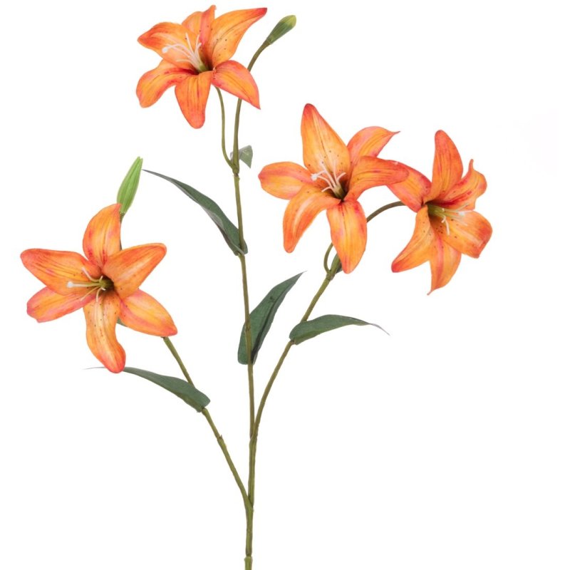 Floralsilk Tiger Lily Spray Orange
