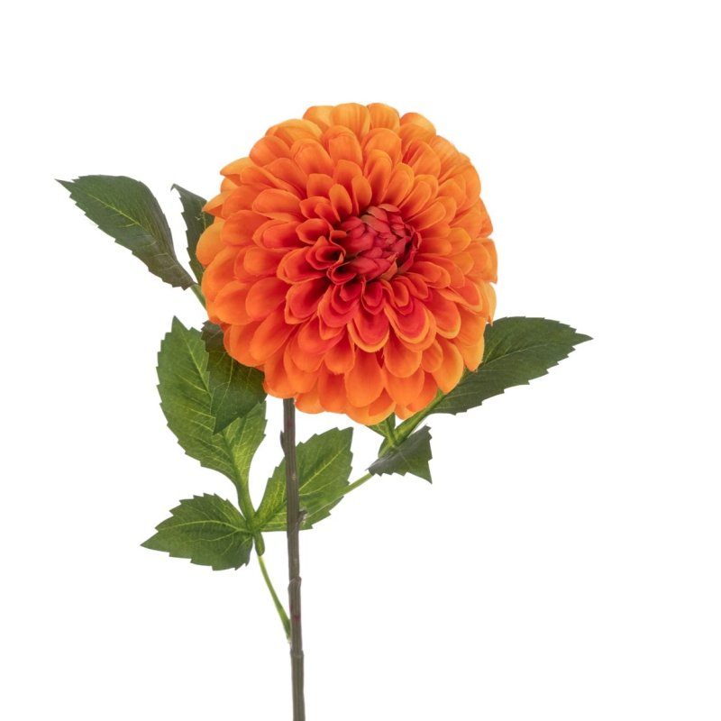 Floralsilk Pom Pom Dahlia Stem Orange