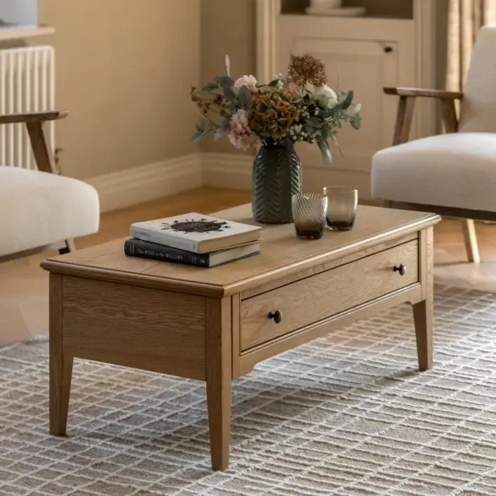 Gallery Direct Malvern 1 Drawer Coffee Table lifestyle